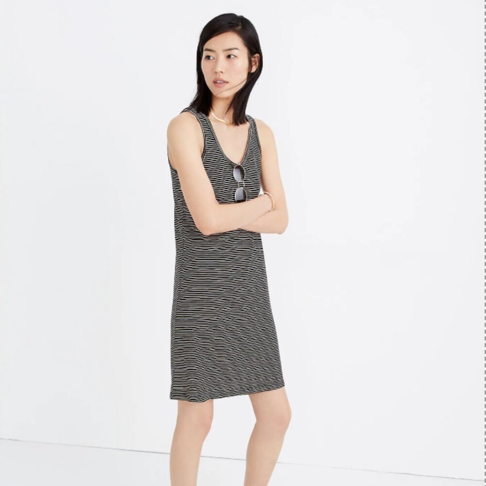 MADEWELL striped sleeveless knit dress size medium